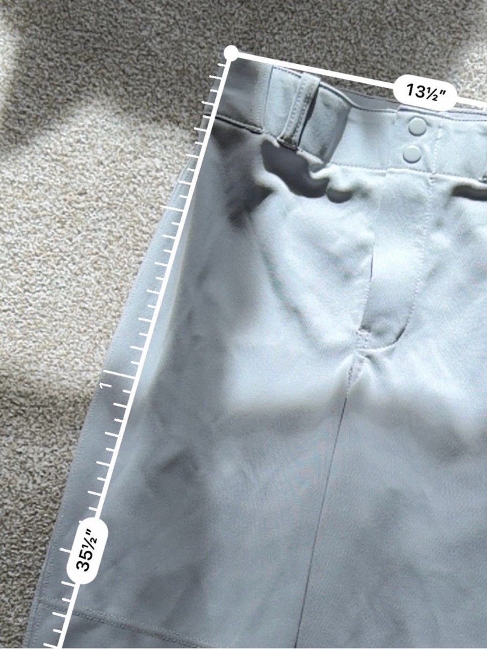 Champro Youth XL Gray Baseball Pants Jogger Cuff Athletic Sports Uniform - Picture 8 of 9